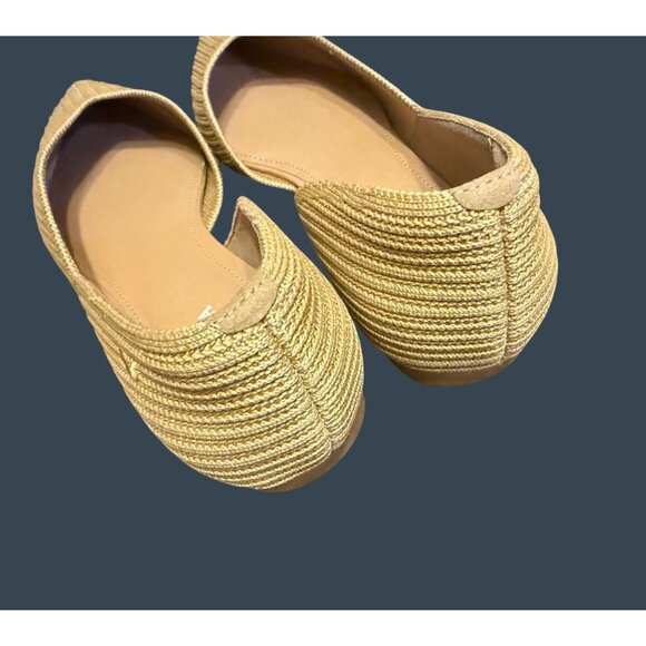 Vivaia Pointed-Toe Beige Knit Ballet Flats Comfortable Slip-On Lightweight Breat - Picture 6 of 10